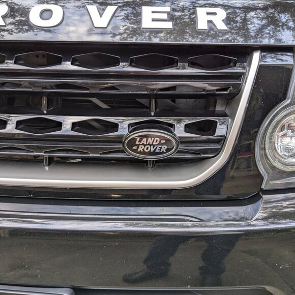 (2) Land Rover green silver grille emblem badge nameplate decal - Picture 5 of 7